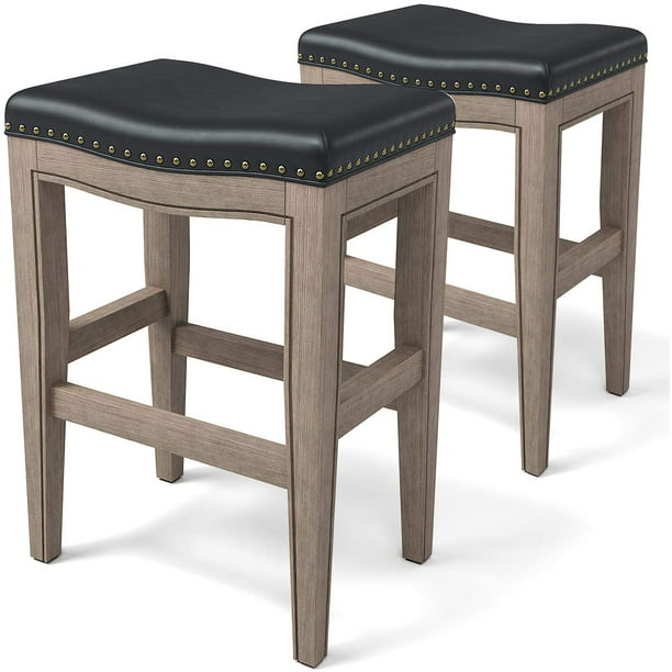 Furgle Leather Counter Height Bar, Backless Counter Height Stools Upholstered