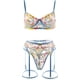 thumbnail image 4 of Zhuge Conjuntos de Lencería, Ligueros para Mujer Sexy Tanga, para Uso Íntimo, Talla L, Color Azul celeste, 4 of 5