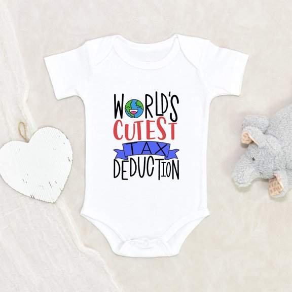 Newest Baby Clothes - World's Cutest Tax Deduction Clothes - Pregnancy Announcement Clothes - Funny Baby Clothes