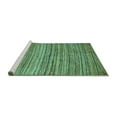 thumbnail image 2 of Ahgly Company Machine Washable Indoor Round Abstract Turquoise Blue Modern Area Rugs, 5' Round, 2 of 4