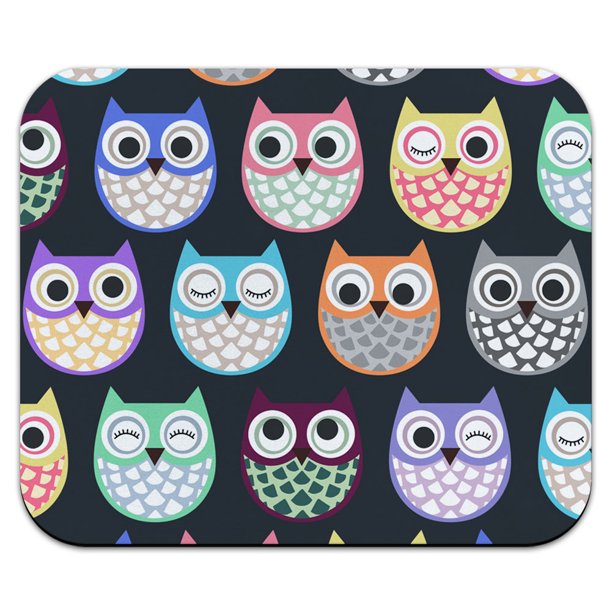 Cute Owls Owl Pattern Mouse Pad