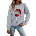 thumbnail image 1 of WEAIXIMIUNG Robe Chandail en Molleton Femme Longueur Genou 2024 et Hiver Mode Imprimé Verre Sweat à Capuche Femme, 1 of 2