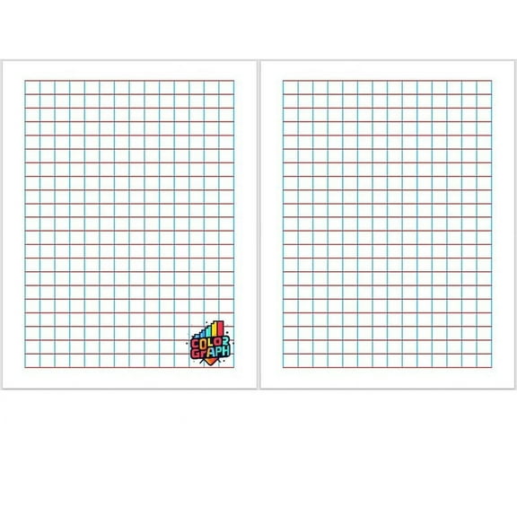 ColorGraph Differentiated Graph Paper, 0.25 in squares (big size)