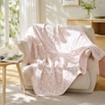 thumbnail image 2 of FeiFu Thin Summer Quilt Cool Feeling Ice Silk Air Conditioning Layer Machine Washable Bed Cover Chilling Surface Comforter Lightweight Fabric 39x59in, 2 of 7