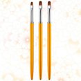 thumbnail image 1 of OULII 3Pcs Golden Nail Brush for Fine Details Patterns Lightweight Tool, 1 of 8
