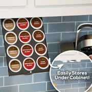 EZ-Shelf Coffee Pod Storage Holder for Keurig K Cup Capsules Easily Stores Under Cabinet