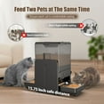 thumbnail image 6 of Automatic Cat Feeder with 5G Wi-Fi APP Control, 5L/20 Cup Timed Food Dispenser, Adjustable Height, Voice Call, 2 Pet Bowls for 2 Cats and Dogs, 6 of 12