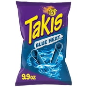 Takis Blue Heat Rolled Tortilla Chips Hot Chili Pepper & Lime 9.9 Oz