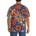 thumbnail image 7 of PAYOHTO Mexican Ethnic Boho Mens Hawaiian Casual Short-sleeved Shirt Tropical Summer Beach Button Down Shirts, 7 of 7