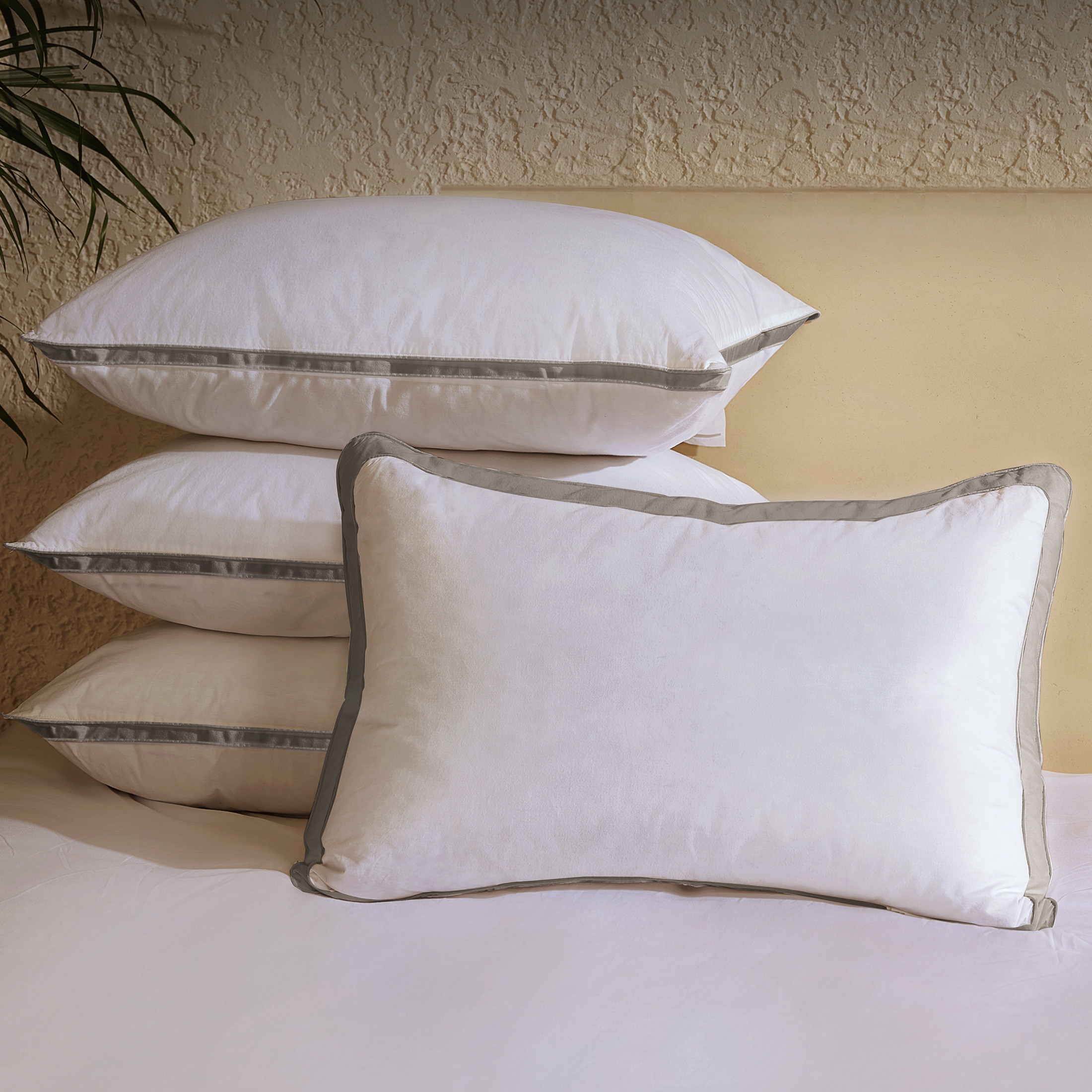 Teler Goose Down Pillows Queen, Set of 2, 600TC Cotton photo 8