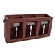 thumbnail image 5 of Porta utensilios Porta cubiertos con 3 compartimentos Multiusos Decoración moderna Rojo, 5 of 9