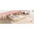 thumbnail image 6 of [Twin Size Pine Platform Bed Frame with Fence, No Spring Box, Natural Color for Bedroom], 6 of 24