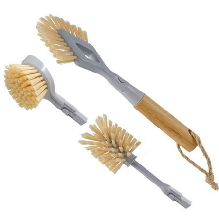 

Bottle Cleaning Brush 1 Rod with 3 Replacement Head for Baby Bottles Beers Jugs