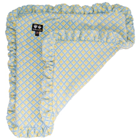 Bessie and Barnie Robin Egg Luxury Ultra Plush Faux Fur Pet/ Dog Reversible Blanket (Multiple Sizes)