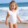 thumbnail image 1 of Traje de baño de una pieza para mujer, conjuntos de bikini para mujer, lindo bikini para niñas pequeñas con espalda descubierta y lazo, traje de baño con protección solar para niño, 1 of 9