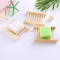 thumbnail image 1 of 3 piezas de jabonera de madera, bandeja para guardar jabón, jabonera, caja para platos, escurridor, caja de almacenamiento portátil para jabonera de baño, 1 of 4