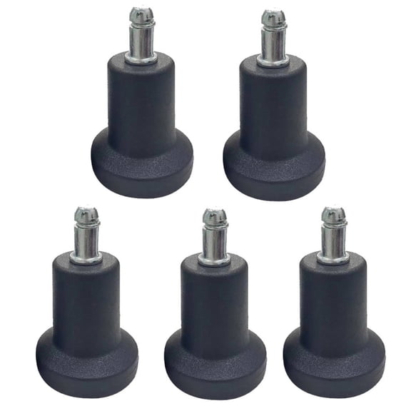 Pack Of 5 Fixed Castors Stationary Chair Feet set for Office Chairs and Stools