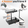 thumbnail image 4 of Under Sink Organizer, 2 Tier Slide Out Under Kitchen Sink Organizer and Storage, LASHOW’ Height Adjustable Pull Out Kitchen Bathroom Metal Sink Storage Shelves., 4 of 6
