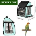 thumbnail image 6 of Bird Carrier Bag with Indestructible Stainless Steel Mesh, Bird Travel Cage with Stand, Easy to Clean Backpack for Parrot, Portable Bird Travel Bag, Green, 6 of 12