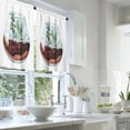 thumbnail image 2 of LALILO Kitchen Curtains and Valances Set of 3 36" Watercolor Window Treatment Tiers for Window Decor, 2 of 5