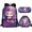 Axolotl Fish Scale Purple, variant on Jeiento Cowboy Highland Cow School Backpack for Boys with Lunch Box 3 Piece Girls Primary School Bookbag Set Insulated Lunch Bag Cute Pencil Case 5th Grade Schoolbag with Lunchbox