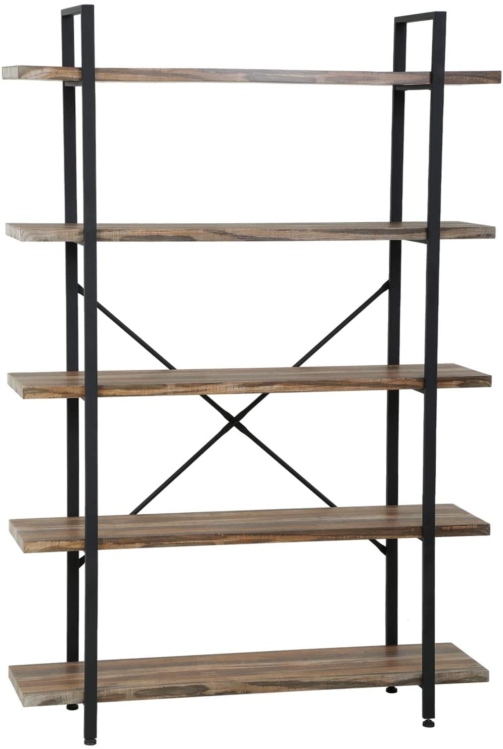 wooden rustic bookshelf