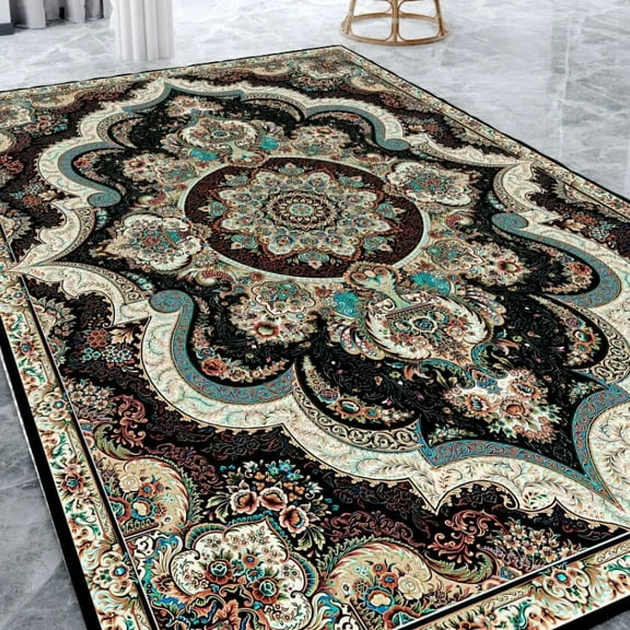 Persian Living Room Carpet American Light Luxury Retro Coffee Table Rug Turkish National Style Bedroom Bedside Entry Floor Mat