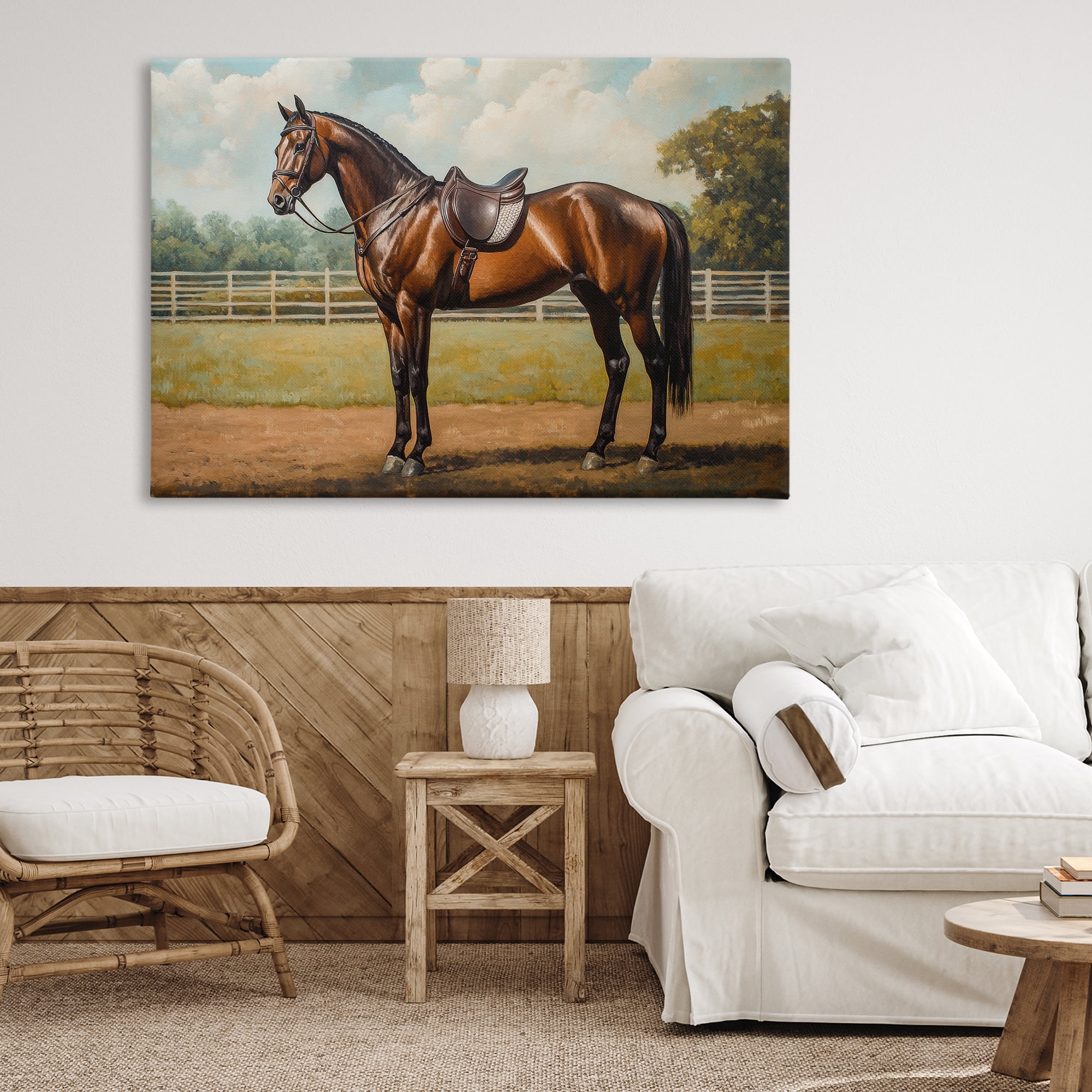 Stupell Industries Saddled & Ready For The Show Canvas Wall Art, design by Petal Prints Design