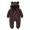 Brown, variant on MHZLDYZ Newborn Baby Jumpsuit Hooded Fleece Rompers Bear Ear Warm Thick Snowsuit Long Sleeve Onesies Outwear Outfits Jumpsuit Baby Winter Clothes (Pink,100)