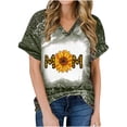 thumbnail image 2 of Fiudx Ofertas Flash Artículos En Oferta Camiseta Holgada Estampada con Cuello En V y Manga Corta para Mujer, 2 of 5