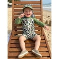 thumbnail image 5 of BemeyourBBs Toddler Baby Boy Hunting Duck Swimsuit with Sun Hat 3 Pieces Outfit Infant Boy Bathing Suit Long Sleeve Rash Guard Camouflage Print Zipper Swimming Tops Swim Trunks Shorts Set Swimwear, 5 of 9