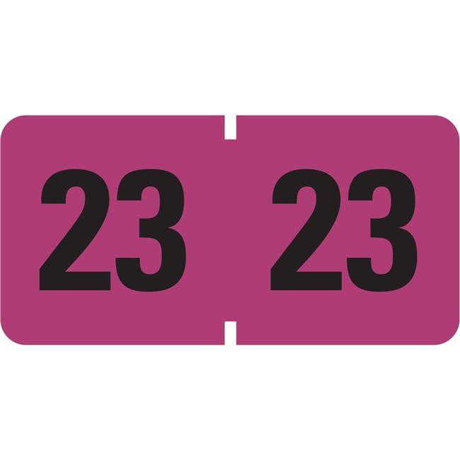 Smead Manufacturing SMD68323 YR-23 ETYJ Color-Coded Year Labels, Purple