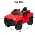 thumbnail image 6 of 12V Battery Powered Electric Car for Kids,Licensed Chevrolet Silverado Ride On Truck Car with Remote Control,MP3/FM, LED Lights,3.7mph Max Speed,Spring Suspension Electric Vehicle for Kids/Toddlers, 6 of 7