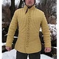 thumbnail image 2 of THOR INSTRUMENTS Medieval-Gambeson-Medieval-Padded-Collar-Full-Sleeves-Thick-Yellow-Color Rustic Vintage Home Decor Gifts, 2 of 4