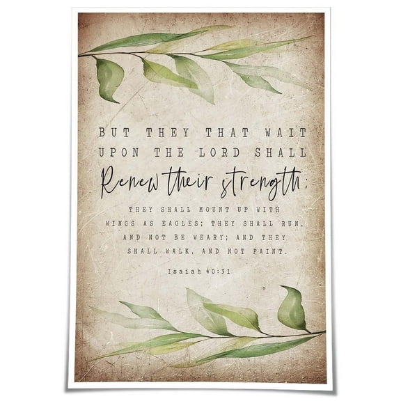 But They That Wait Upon The Lord Isaiah 40 31 Religious Wall-Art Christian Scripture Bible Quotes Wall Decoration for Home