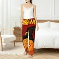 thumbnail image 4 of Gaeub Halloween Pumpkin Soft Pajama Pants for Women,&nbsp;Wide Leg Comfy Casual Lounge Yoga Capri Pants Wide Leg-Large, 4 of 6