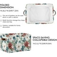 thumbnail image 3 of Storage Basket Christmas Flowers Foldable Canvas Laundry Baskets Bin Waterproof Inner Layer with Sturdy Handles for Toy Nursery Blanket Clothes 1 Pack, 3 of 7