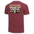thumbnail image 3 of Unisex Garnet Florida State Seminoles Gritty Softball Bats Comfort Colors T-Shirt, 3 of 3