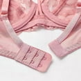 thumbnail image 7 of Women's Minimizer Bra Full Coverage Sheer Lace Bra Underwire Unlined Bra(Pink,38C), 7 of 7