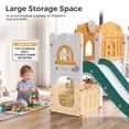 thumbnail image 5 of Vipuse 9 in 1 Toddler Slide Playset for Kids Indoor/Outdoor for Toddlers Age 1+, Yellow & Green, 5 of 14