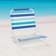 thumbnail image 2 of (5 pack) Mainstays Folding Beach Sand Chair, Blue & Teal Stripe, 2 of 11