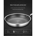 thumbnail image 3 of Accurateg Pans, Stainless Steel Hammered Pan Pro, Chinese Style Small Wok Non-stick Household Frying Pan Kitchenware, For Cooking, Heats Quickly, Cooks Evenly (10.23in), 3 of 7