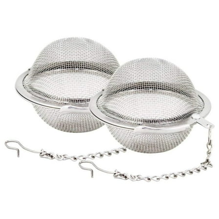 Kanecdo Stainless Steel Mesh Tea Ball, Extra Fine Mesh Tea Infuser for Loose Leaf Tea, Tea Strainers Tea Infuser Strainer Filters for Tea 2piece set