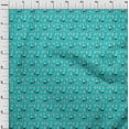 thumbnail image 3 of oneOone Cotton Cambric Turquoise Blue Fabric Men|Guitar & Piano Musical Instrument Fabric For Sewing Printed Craft Fabric By The Yard 56 Inch Wide, 3 of 4