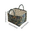 thumbnail image 2 of Boho Fabric Storage Basket with Handles, Large Capacity Foldable Floral Organizer for Clothes and Sundries, Quilted Puffer Tote Bag for Home, Picnic, Shopping, Travel, 2 of 7