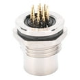 thumbnail image 1 of Jack Socket Panel Mounted Hole F1 Solder Wire Metal Connector 12 Pin Waterproof IP67 M12‑F1‑S12, 1 of 7
