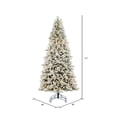 thumbnail image 3 of Vickerman 7.5' x 46" Flocked Jackson Pine Artificial Pre-Lit Christmas Tree, Warm White Lights., 3 of 6
