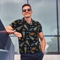 thumbnail image 4 of Fotbe Space Rocket Camiseta Polo de Golf para Hombre con Estampado – Camisa Deportiva Transpirable con Cuello Abotonado-Medium, 4 of 6