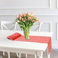 thumbnail image 3 of Chambray Ribbed Table Runner Coral 13 X 54, 3 of 3