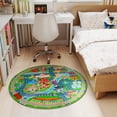 thumbnail image 2 of Janvonne City Life & Train Track Kids Play Area Rug - Interactive Educational Carpet, Non-Slip Washable Floor Mat for Nursery Playroom Bedroom,47in, 2 of 9
